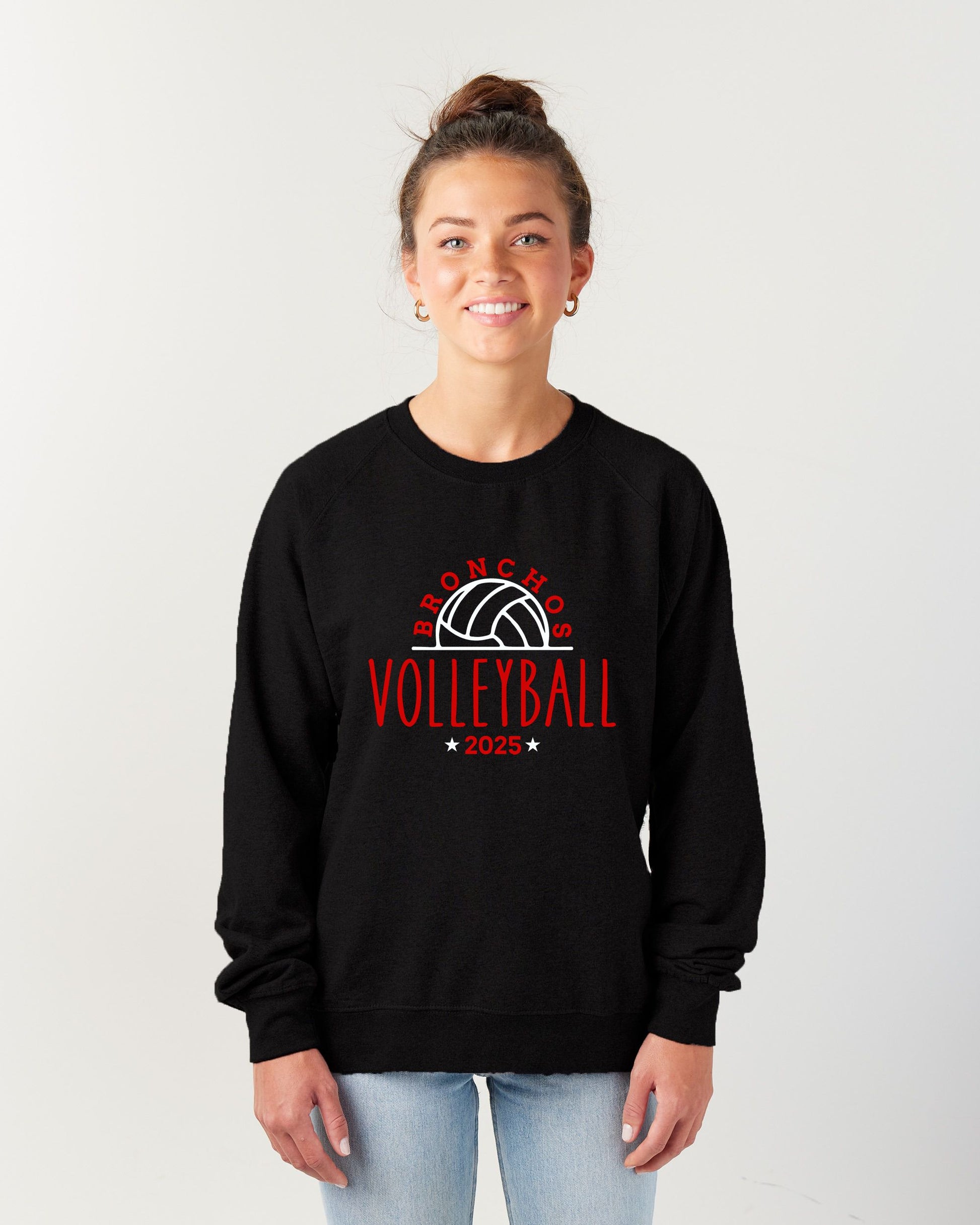 Holly Volleyball Ladies Midweight Pullover Crew