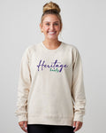 Heritage Hawks Script Ladies Midweight Pullover Crew