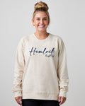 Hemlock Huskies Script Ladies Midweight Pullover Crew