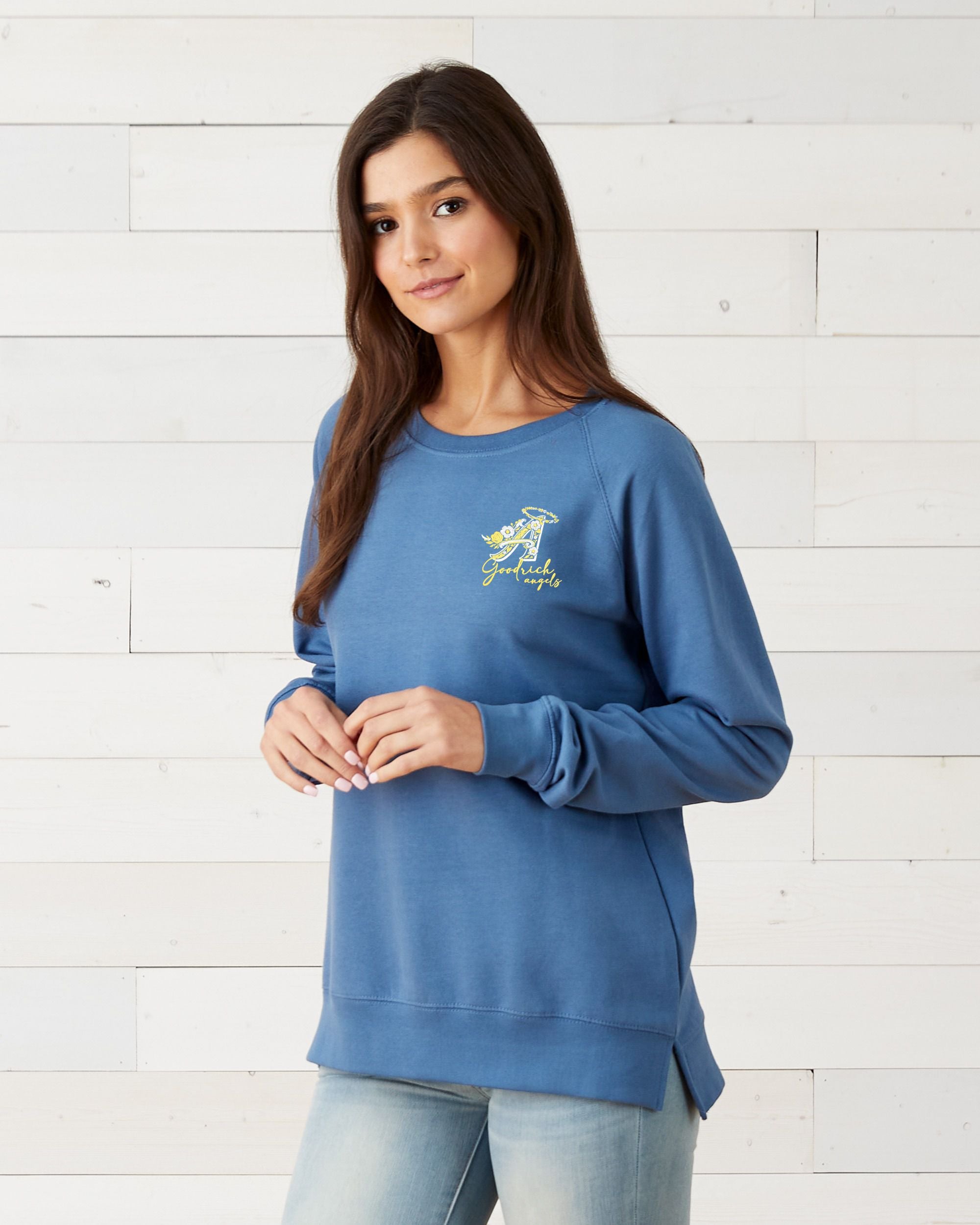 Goodrich Angels Floral Ladies Midweight Pullover Crew