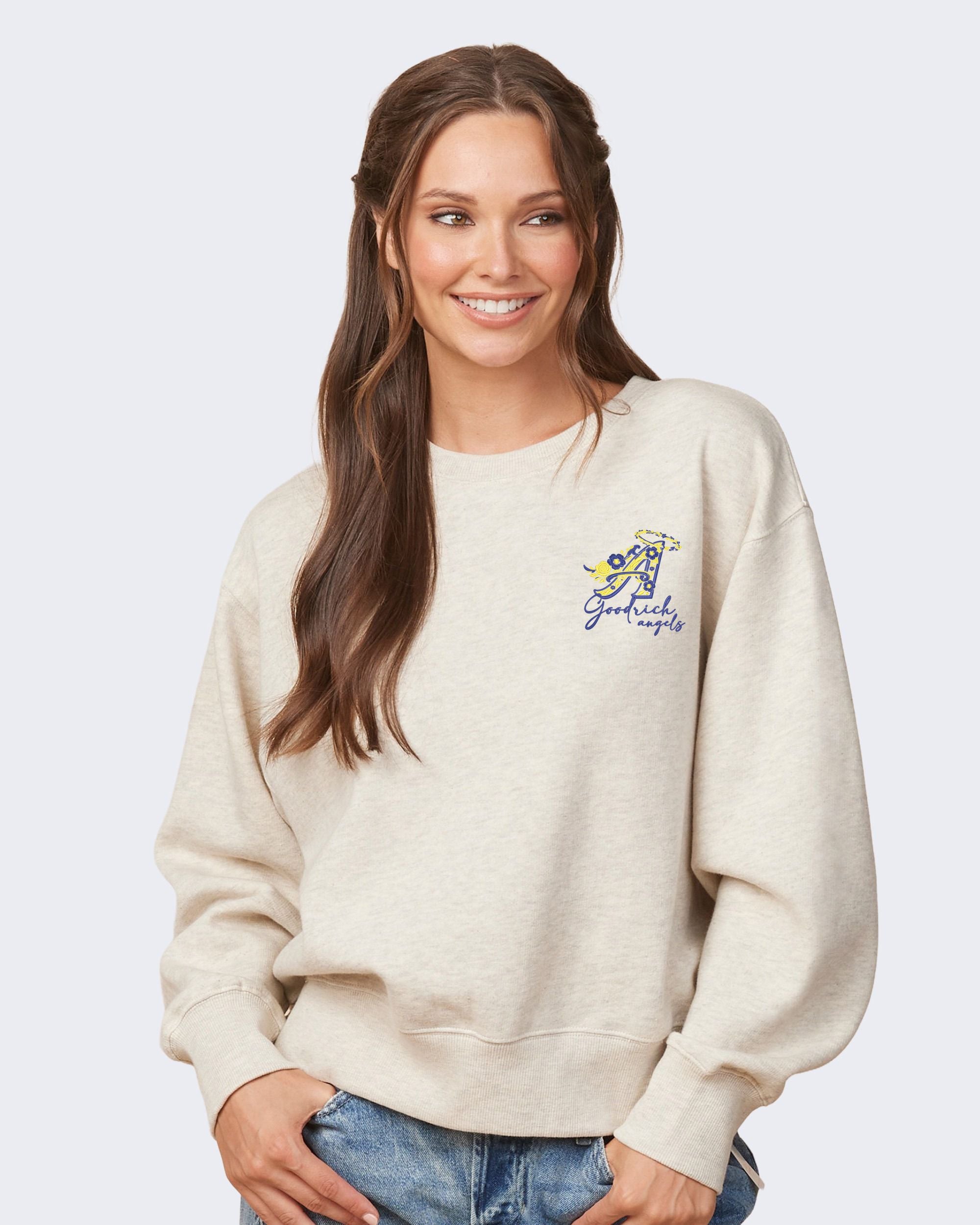 Goodrich Angels Floral Ladies Boxy Crew