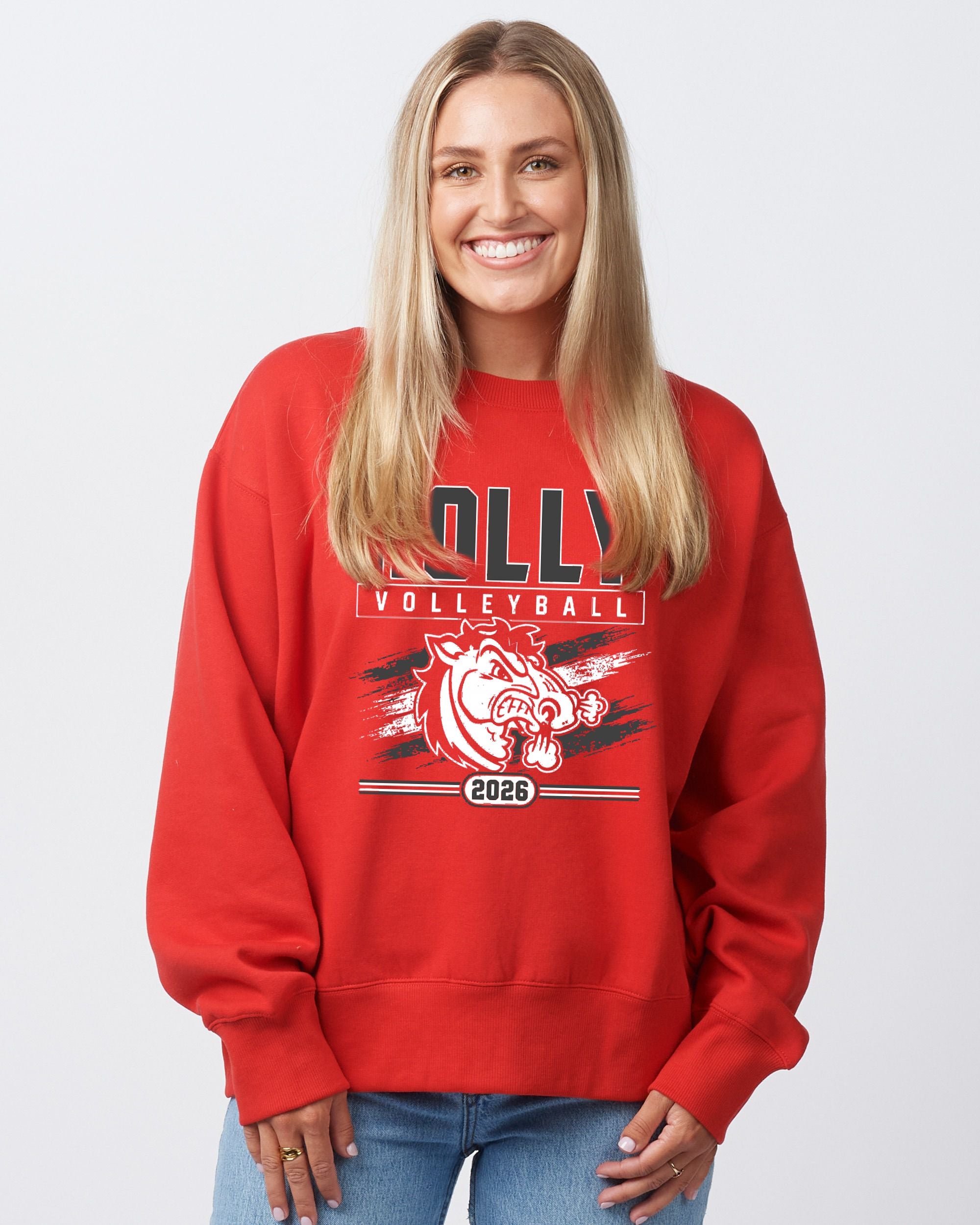 Holly Volleyball Ladies Boxy Crew