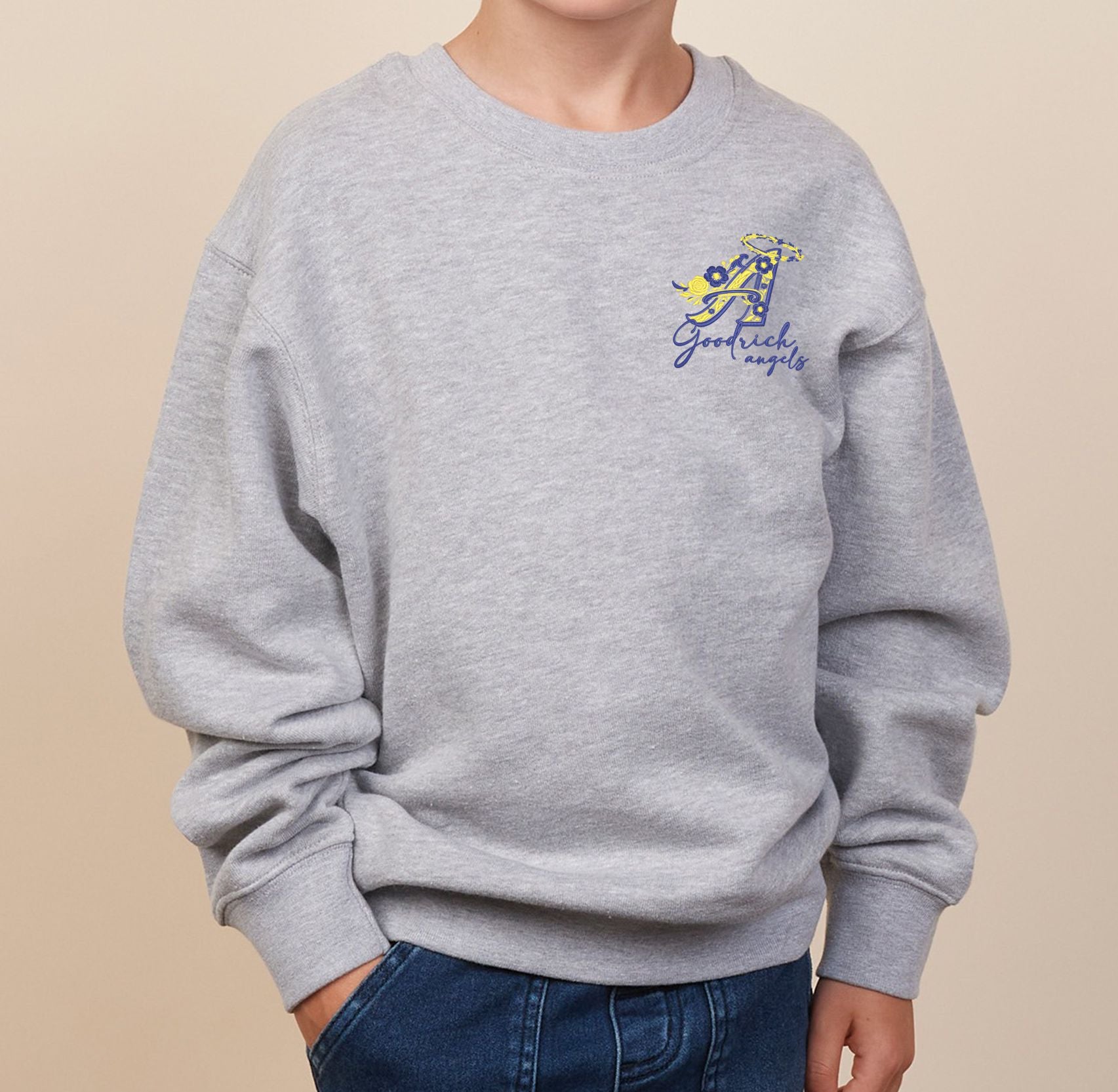 Goodrich Angels Floral Youth Fleece Crew