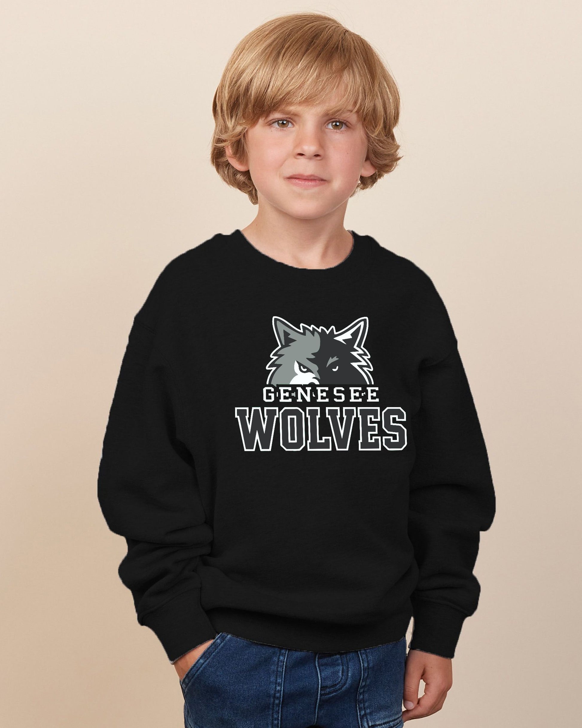 Genesee Wolves Youth Fleece Crew -GWPTO