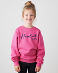 Hemlock Huskies Script Youth Fleece Crew