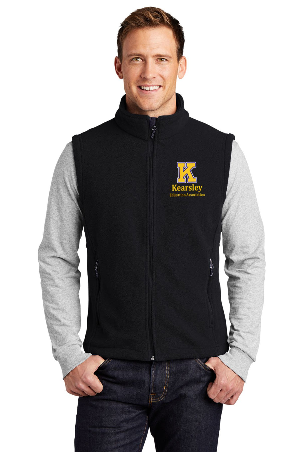 Kearsley Education Association Fleece Full Zip Vest