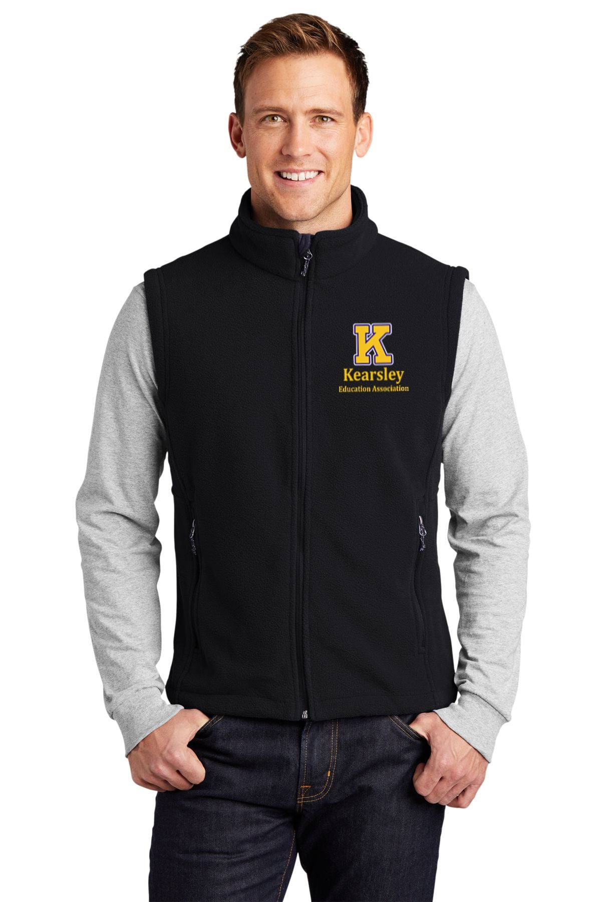Kearsley Education Association Fleece Full Zip Vest