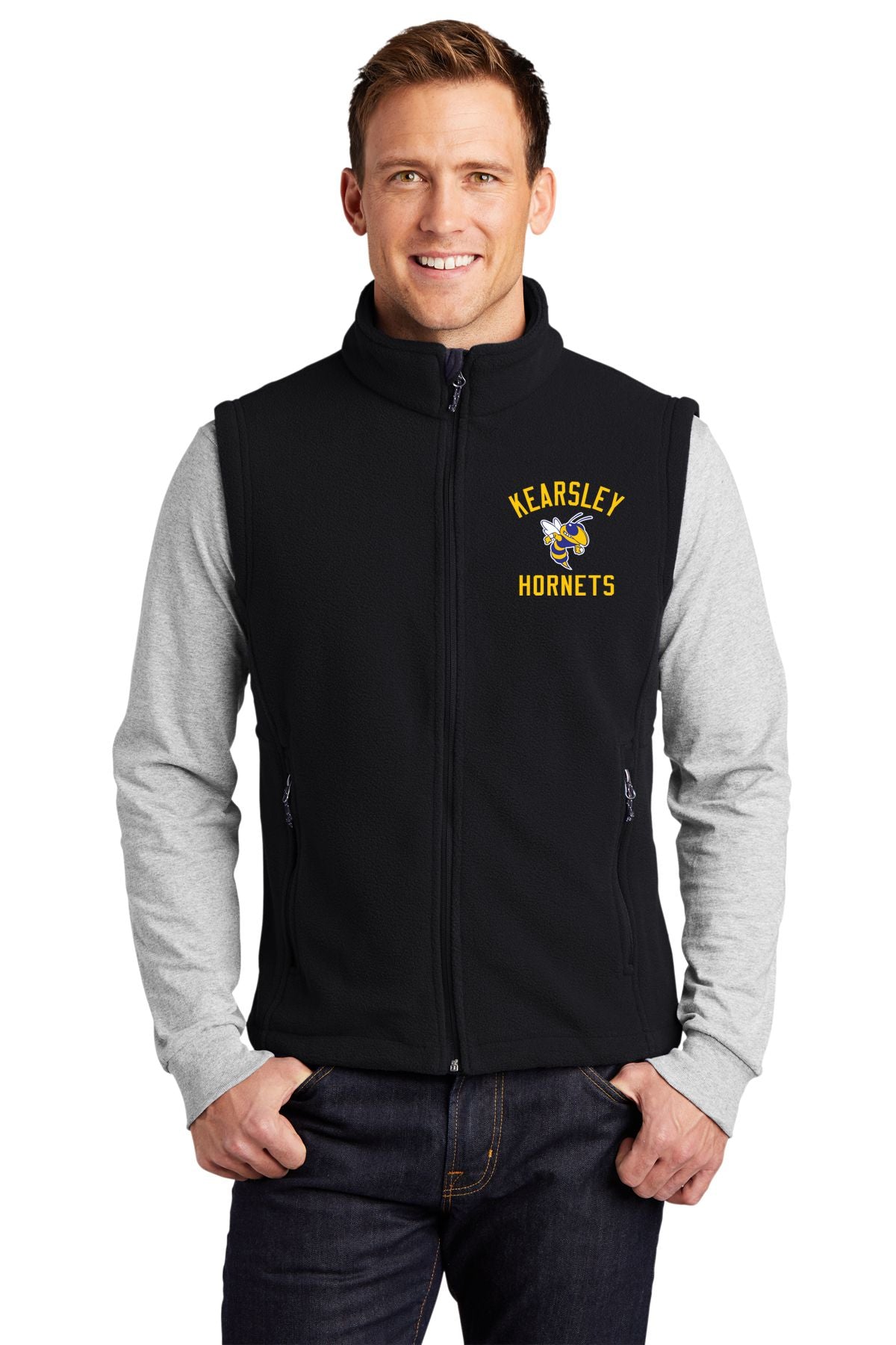 Kearsley Hornets Fleece Full Zip Vest