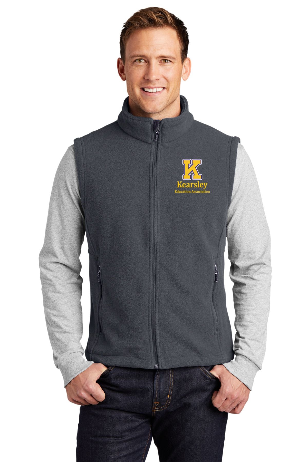 Kearsley Education Association Fleece Full Zip Vest