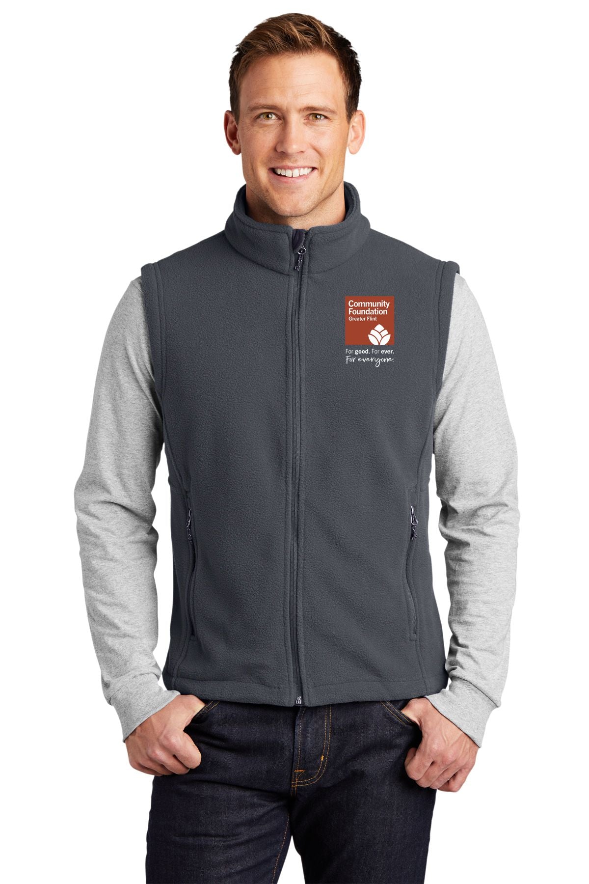 Community Foundation of Greater Flint Fleece Full Zip Vest