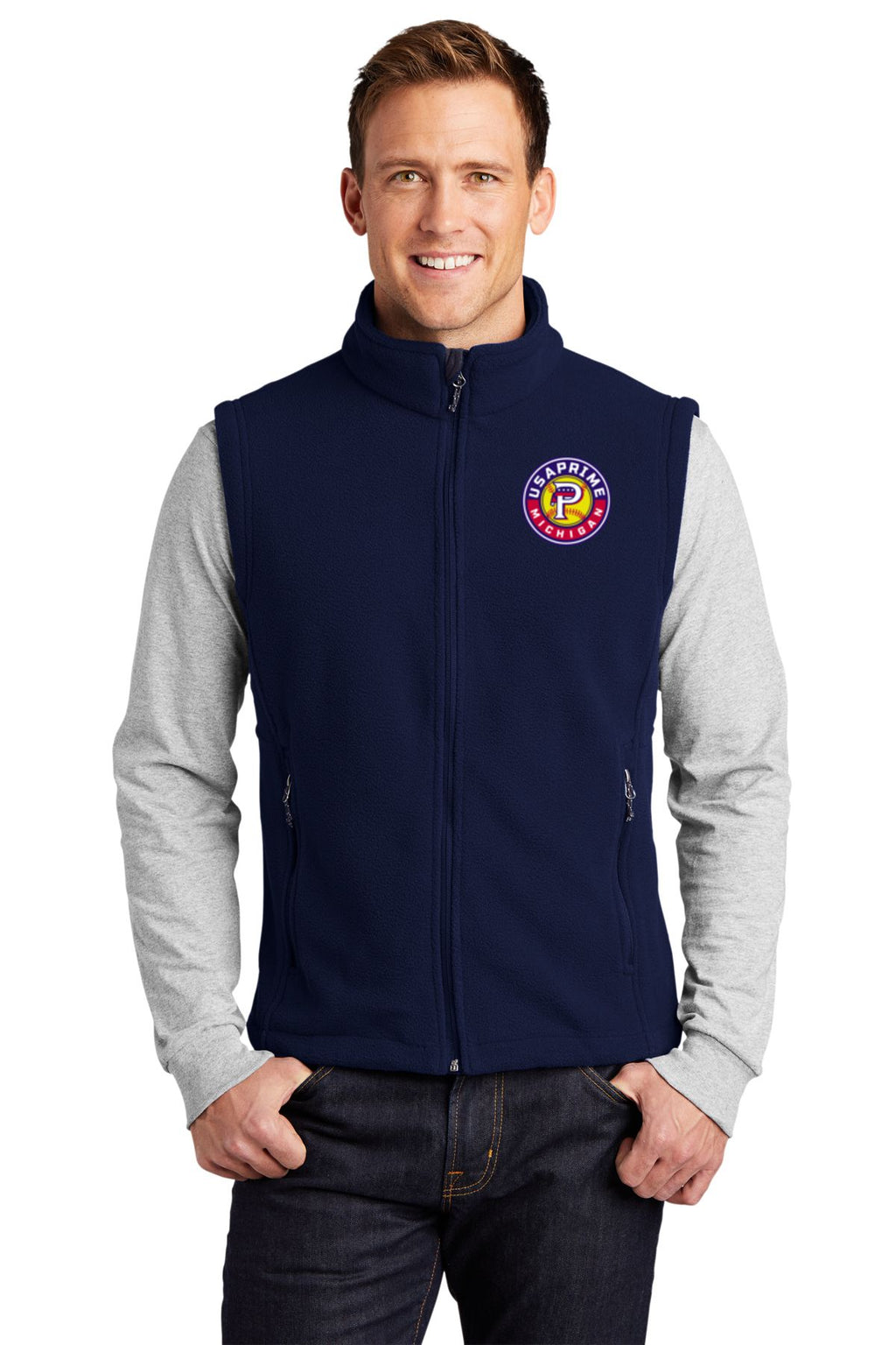 USA Prime Softball Fleece Full Zip Vest