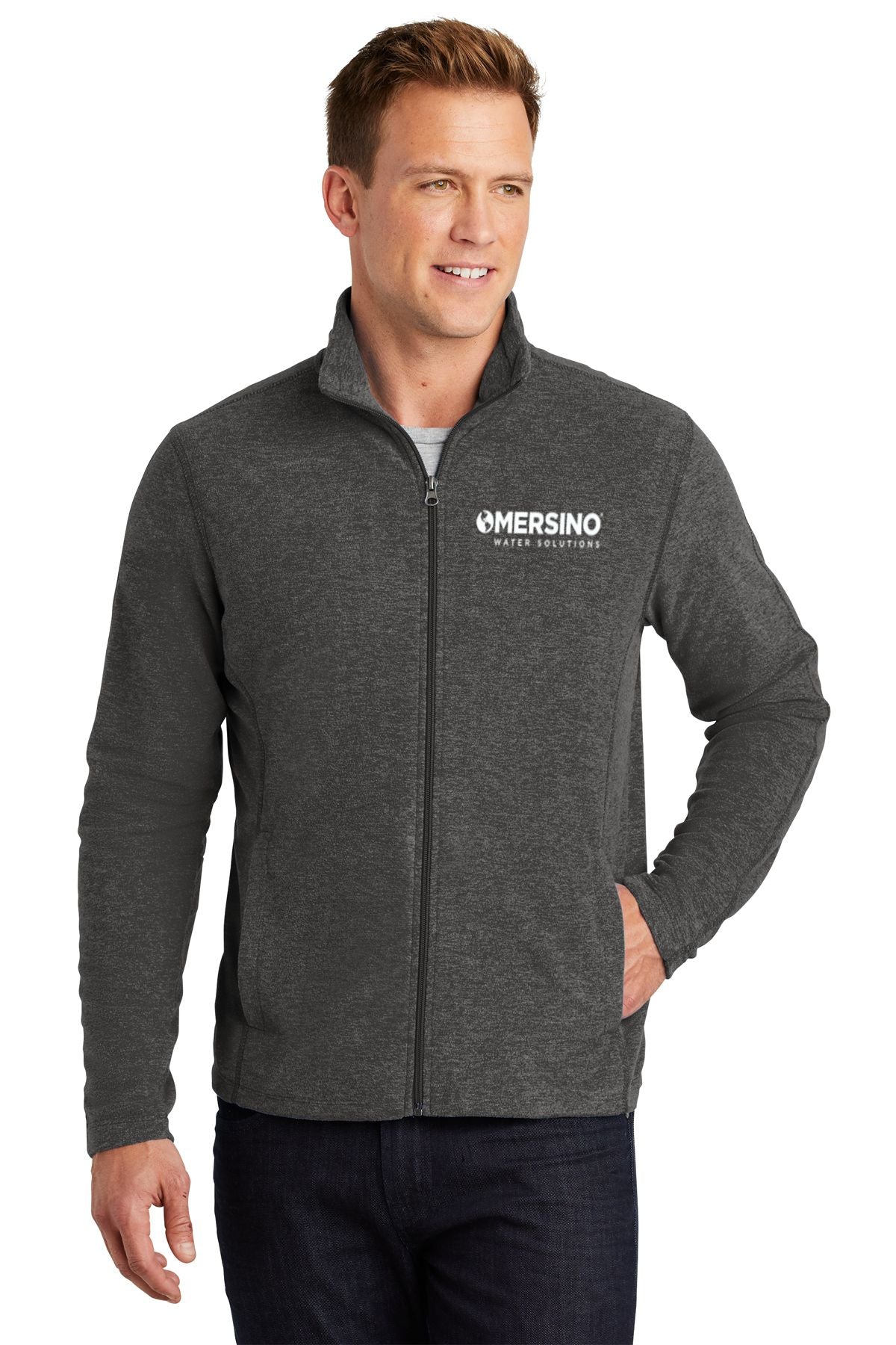 Mersino Heather Microfleece Full-Zip Jacket