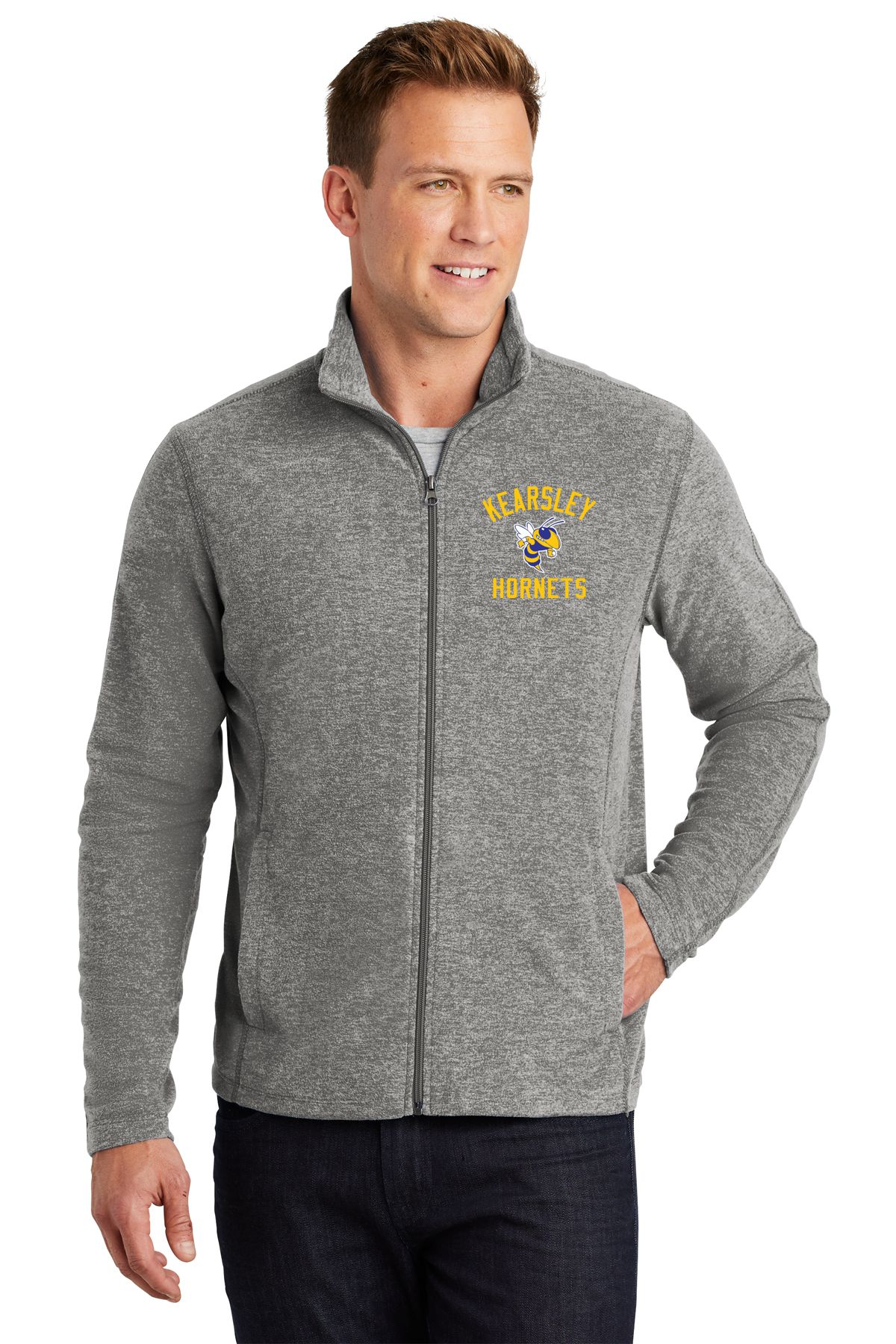 Kearsley Hornets Heather Microfleece Full-Zip Jacket