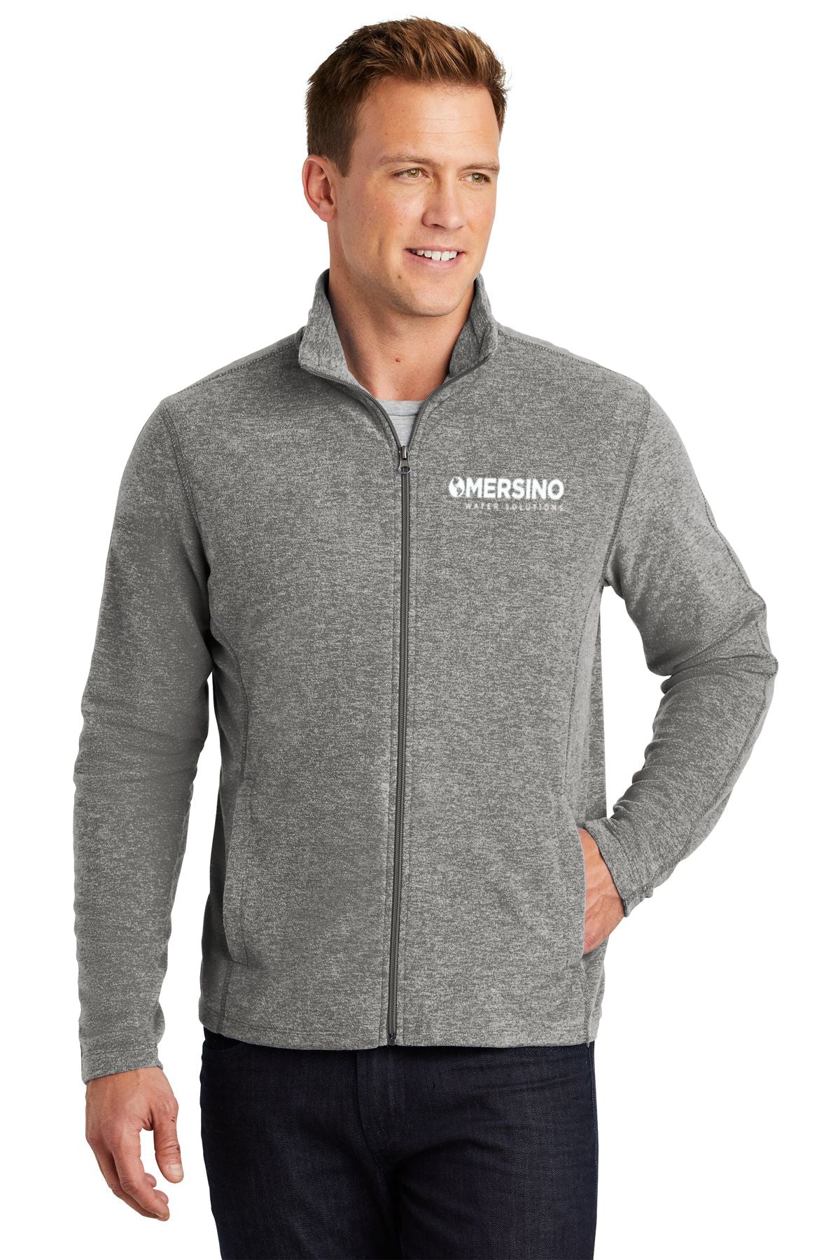 Mersino Heather Microfleece Full-Zip Jacket