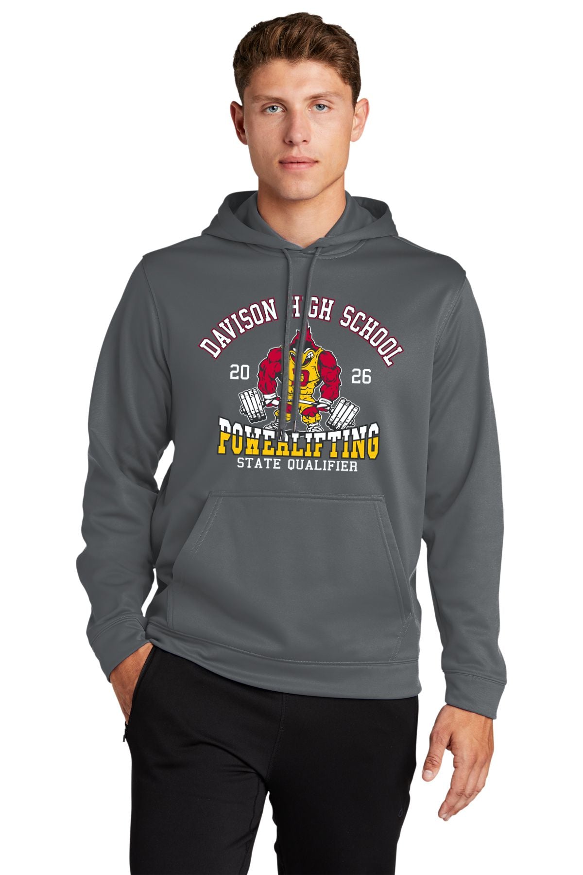 Davison Powerlifting STATE QUALIFIER Performance Hooded Pullover