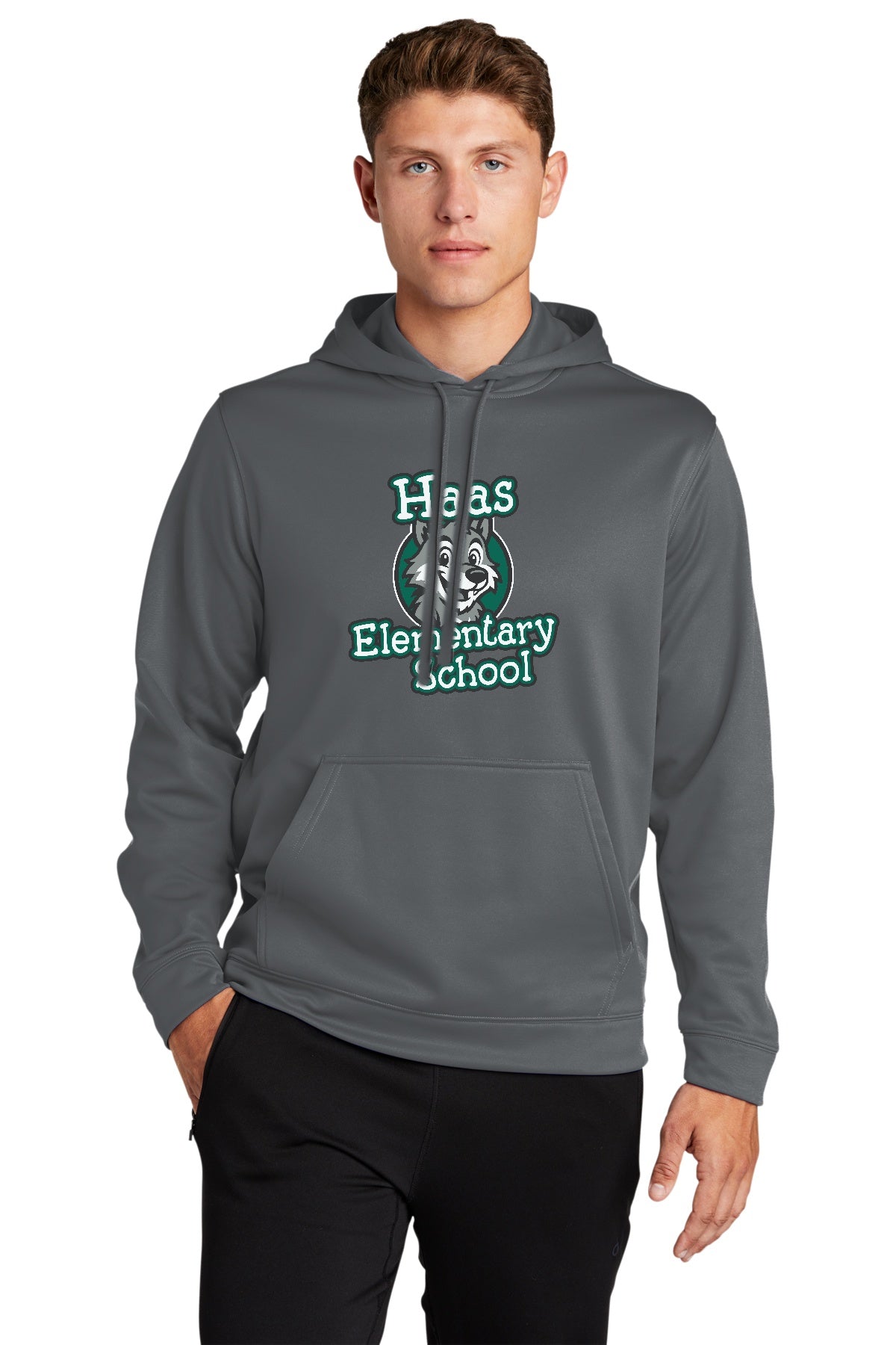 Haas Elementary Performance Hooded Pullover
