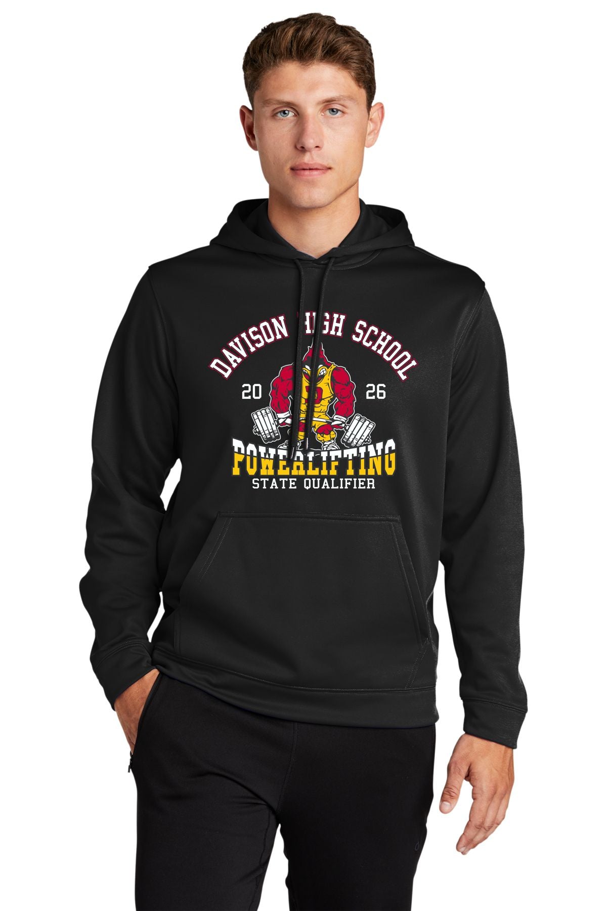 Davison Powerlifting STATE QUALIFIER Performance Hooded Pullover