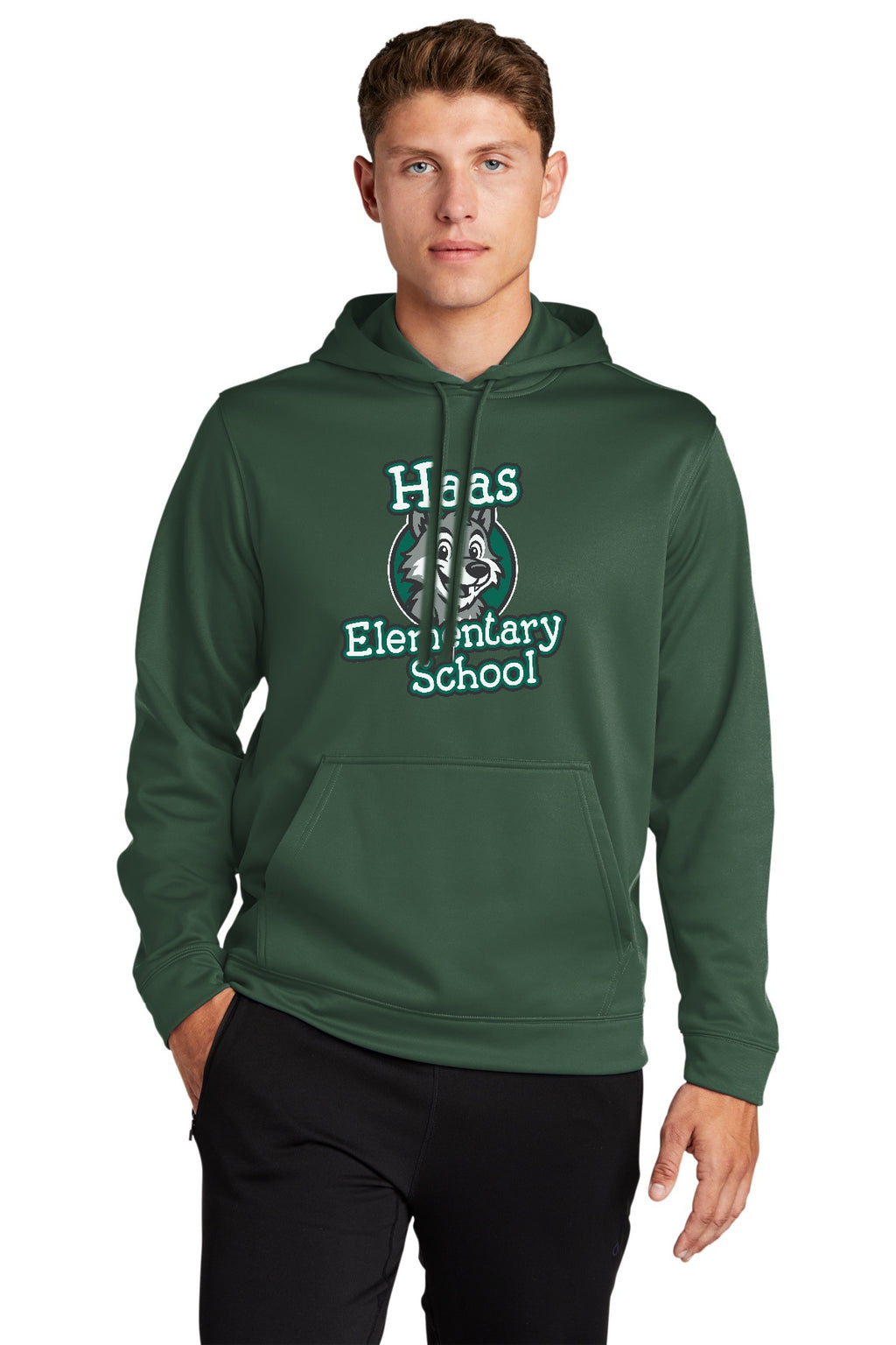 Haas Elementary Performance Hooded Pullover