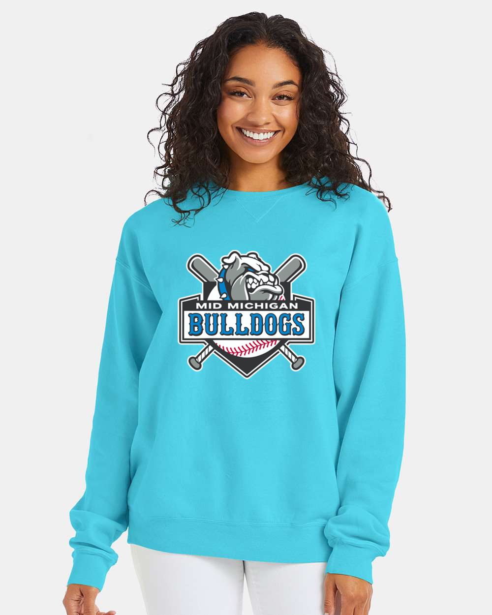 Mid Michigan Bulldogs Garment-Dyed Crewneck Sweatshirt