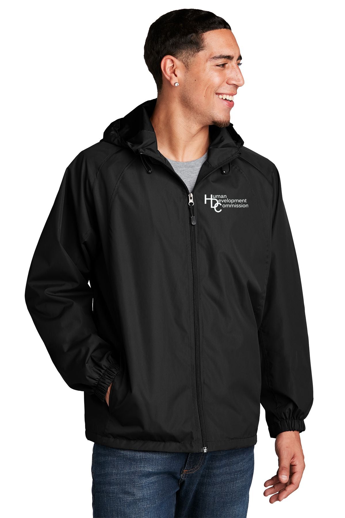 Human Development Commission Sport-Tek® Colorblock Hooded Raglan Jacket