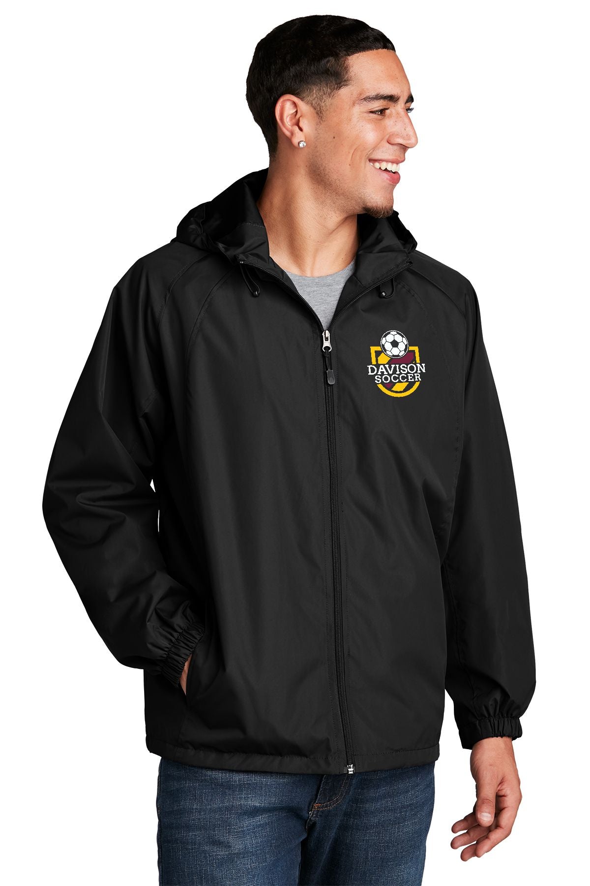 Davison Soccer Sport-Tek® Colorblock Hooded Raglan Jacket