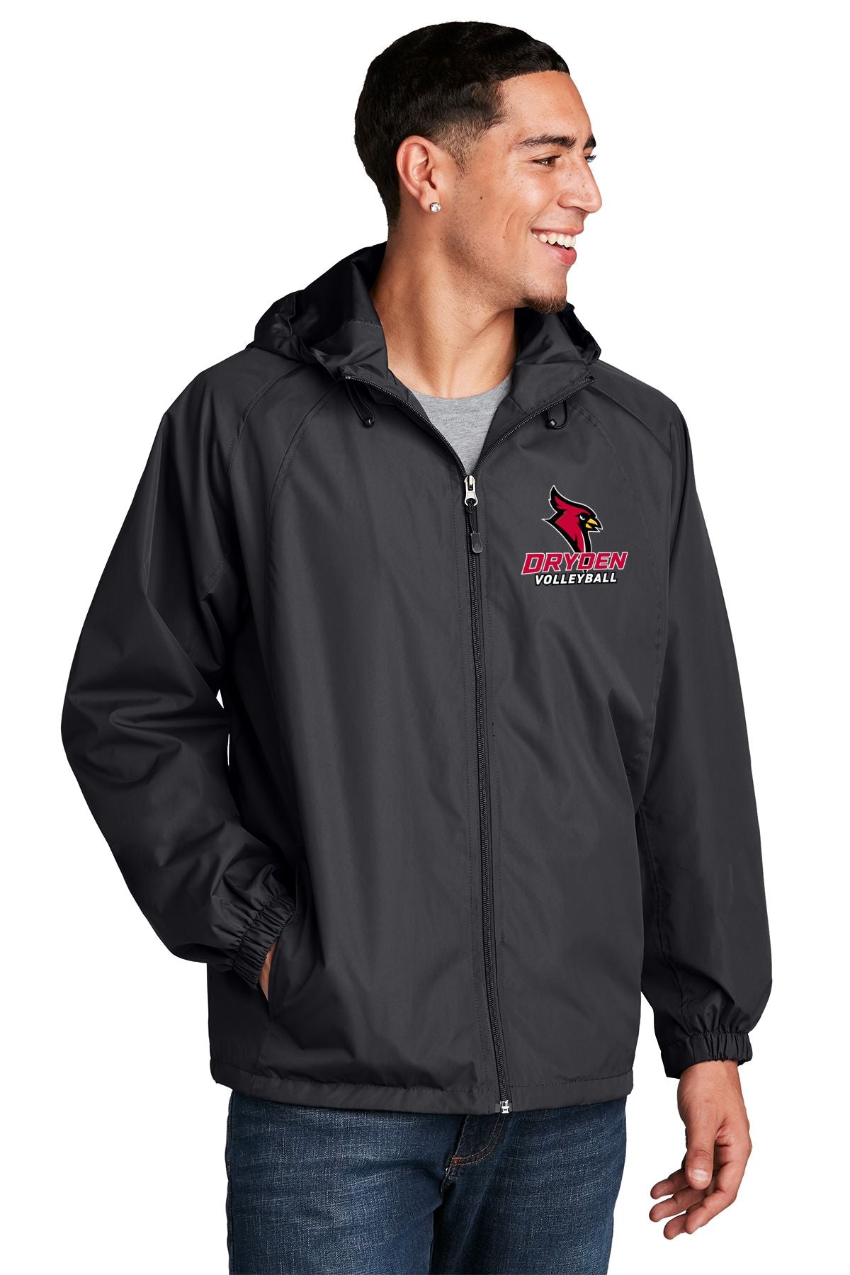 Dryden Volleyball Sport-Tek® Colorblock Hooded Raglan Jacket