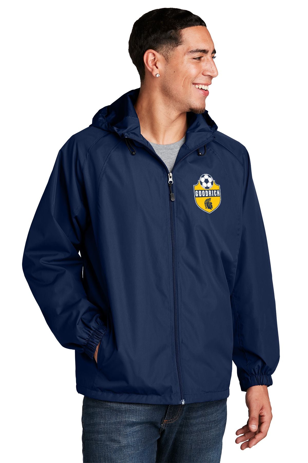 Goodrich Soccer Sport-Tek® Colorblock Hooded Raglan Jacket