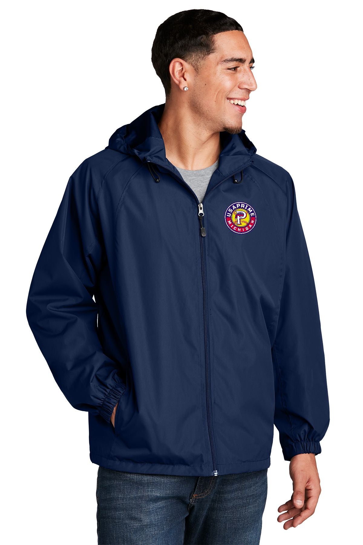 USA Prime Softball Sport-Tek® Colorblock Hooded Raglan Jacket