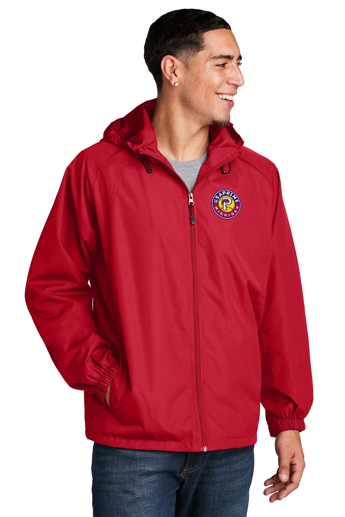 USA Prime Softball Sport-Tek® Colorblock Hooded Raglan Jacket