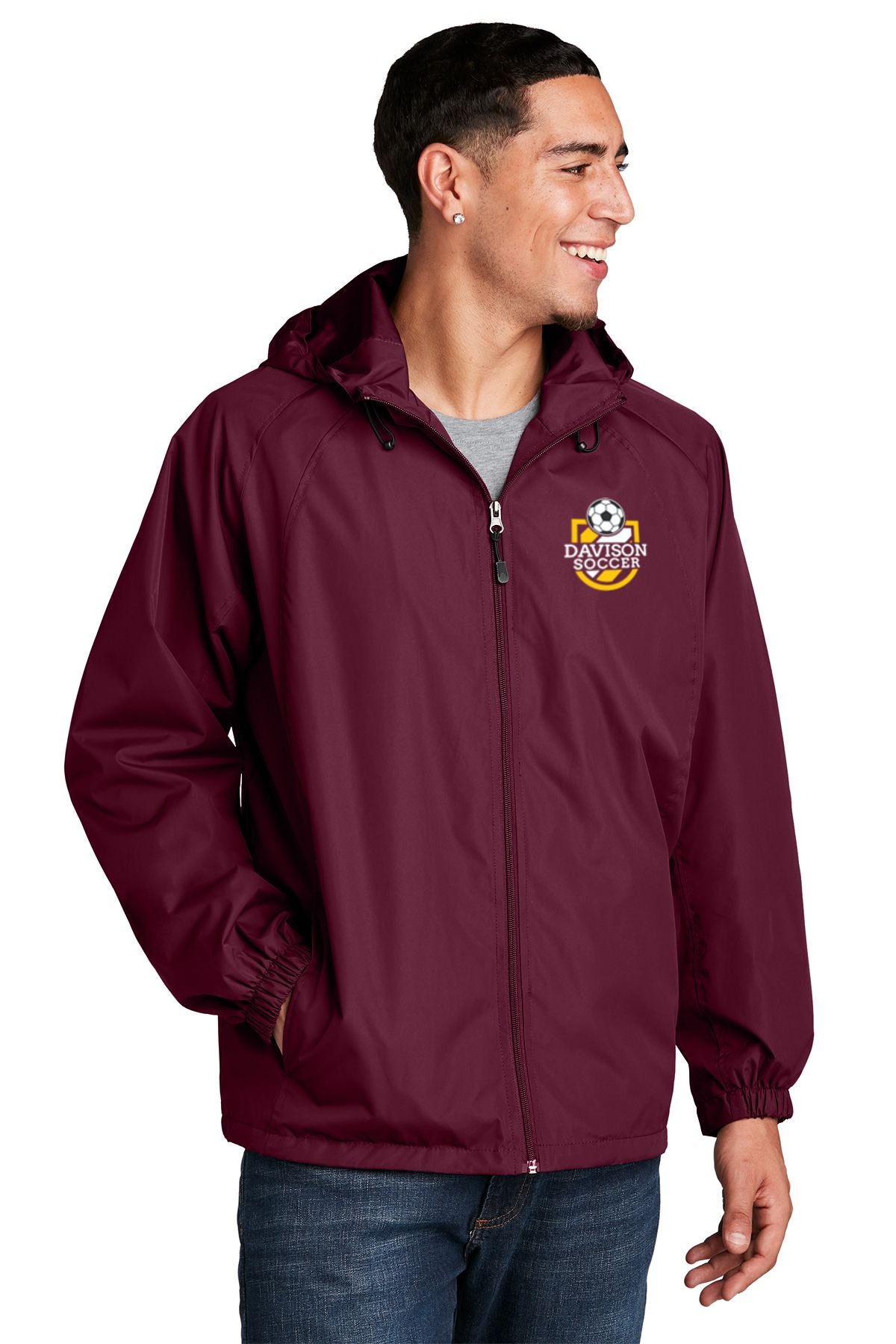Davison Soccer Sport-Tek® Colorblock Hooded Raglan Jacket