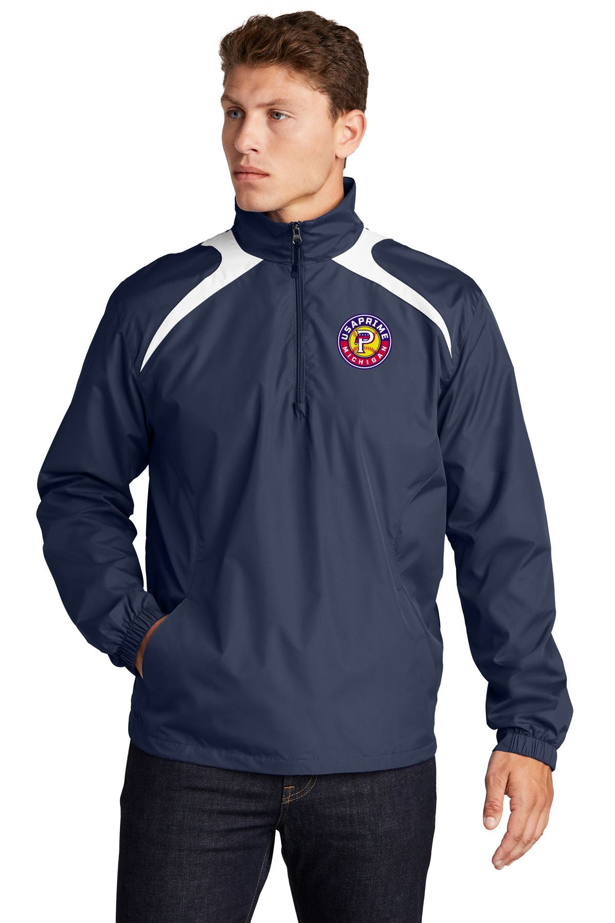USA Prime Softball Club 1/2 Zip Wind Shirt