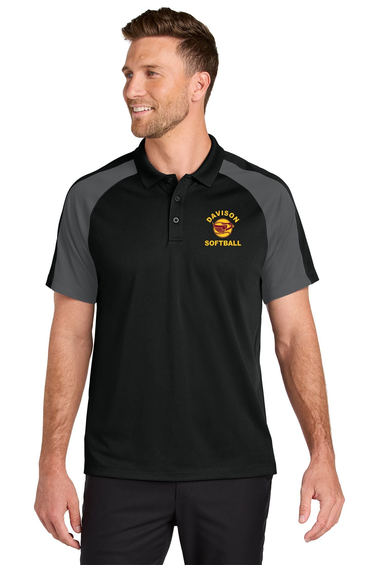 Davison Softball Port Authority® Wearever Performance Pique Colorblock Polo