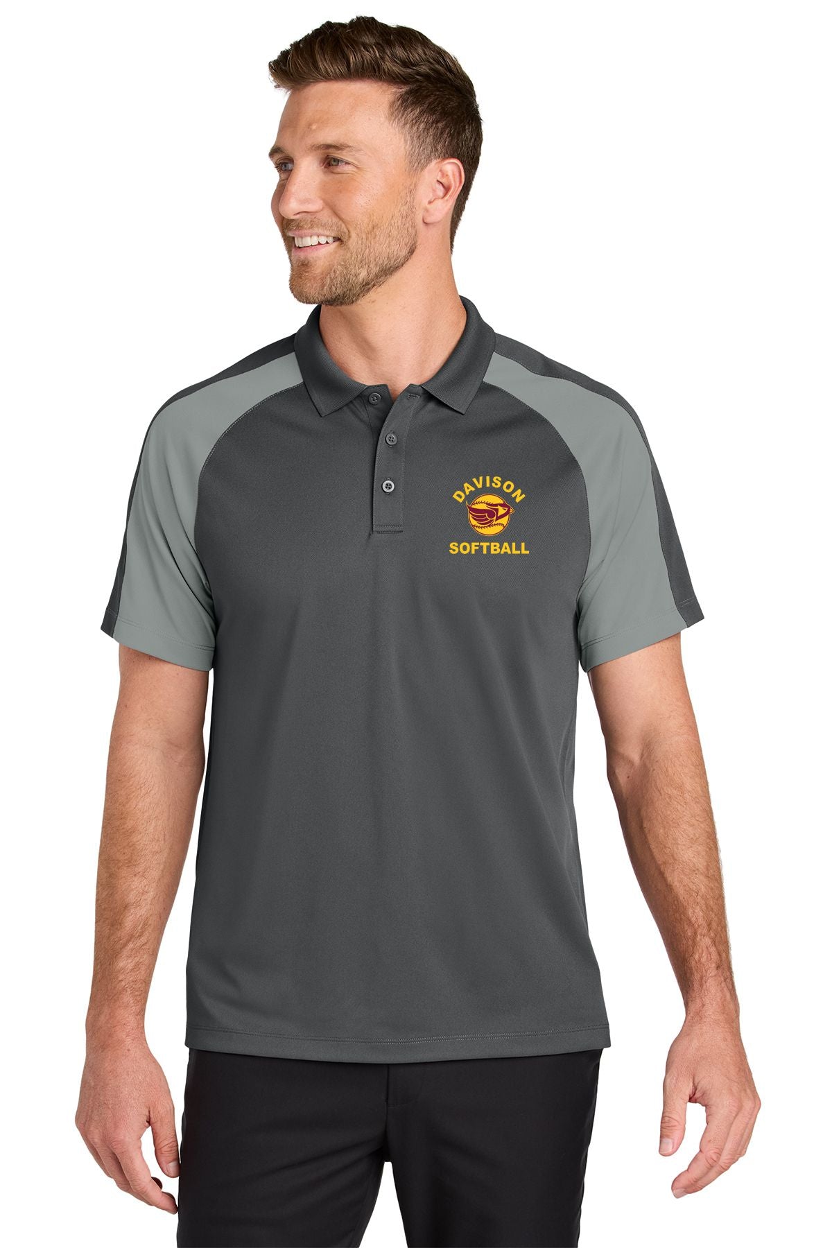 Davison Softball Port Authority® Wearever Performance Pique Colorblock Polo