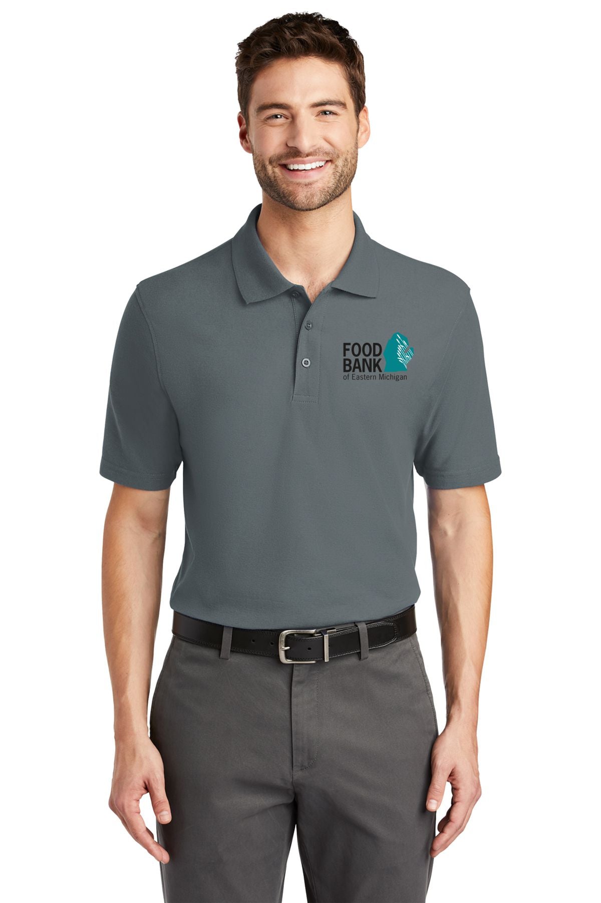 Food Bank of Eastern Michigan Stain-Release TALL Polo