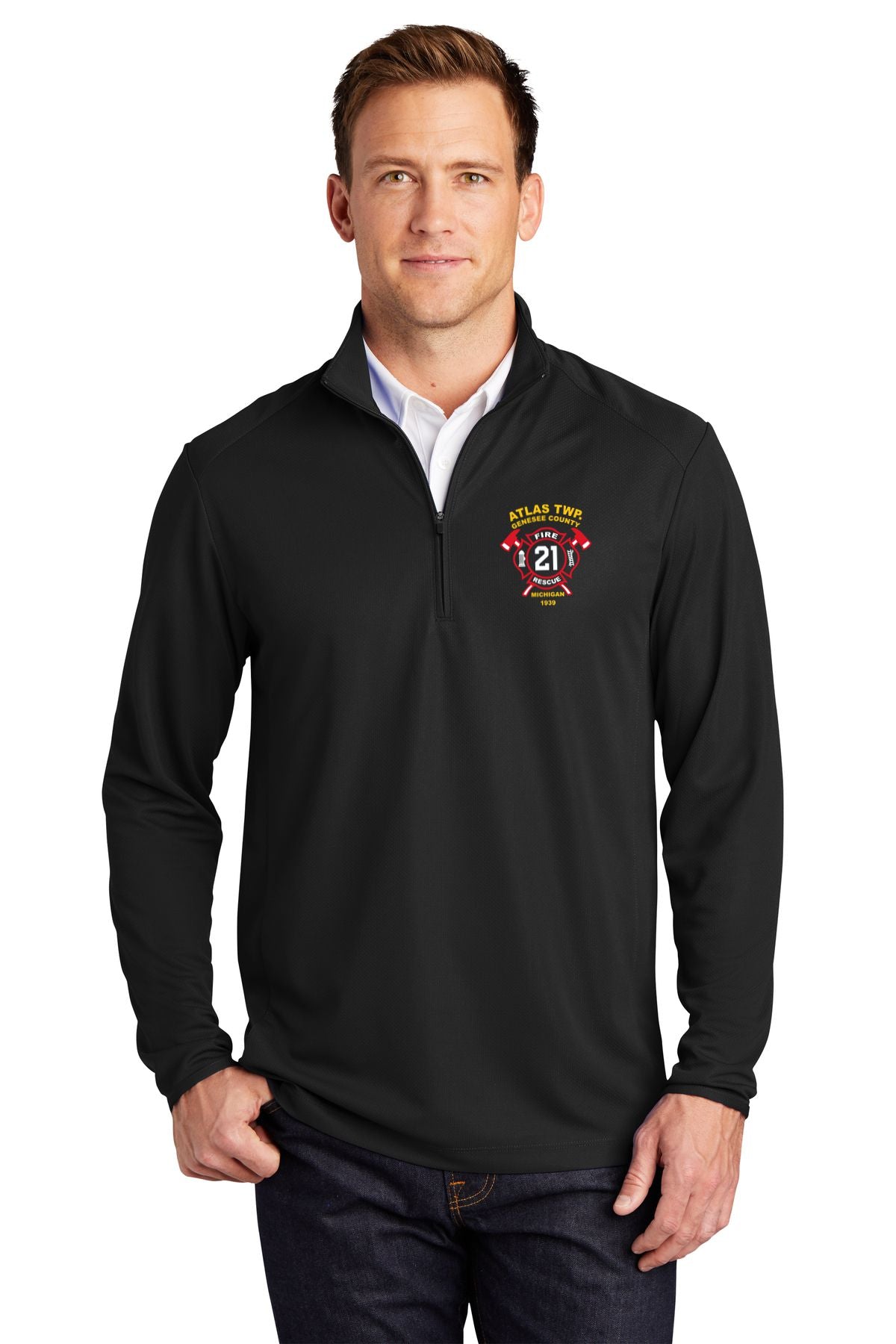 Atlas TWP Fire Department Port Authority® Pinpoint Mesh 1/2-Zip