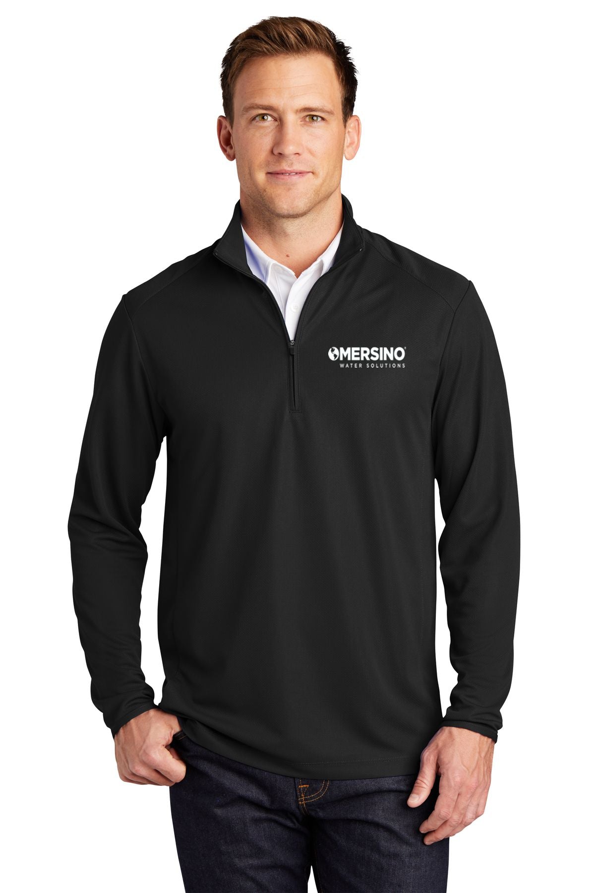 Mersino Port Authority® Pinpoint Mesh 1/2-Zip