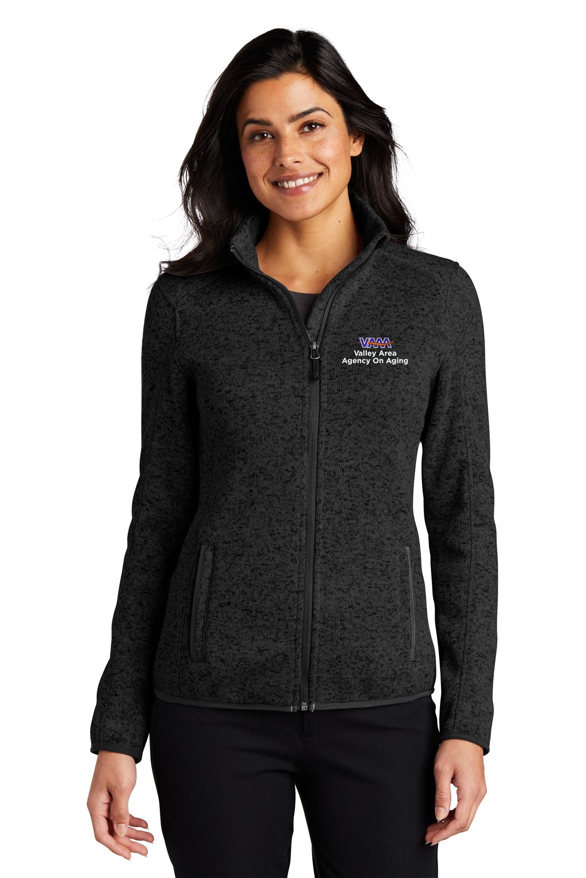 Valley Area Agency On Aging Ladies Sweater Fleece Jacket