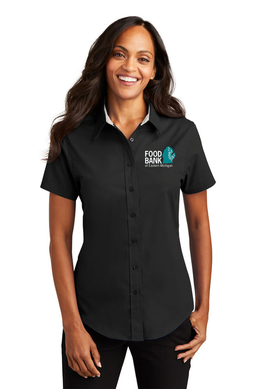 Food Bank of Eastern Michigan Ladies Short Sleeve Easy Care Shirt