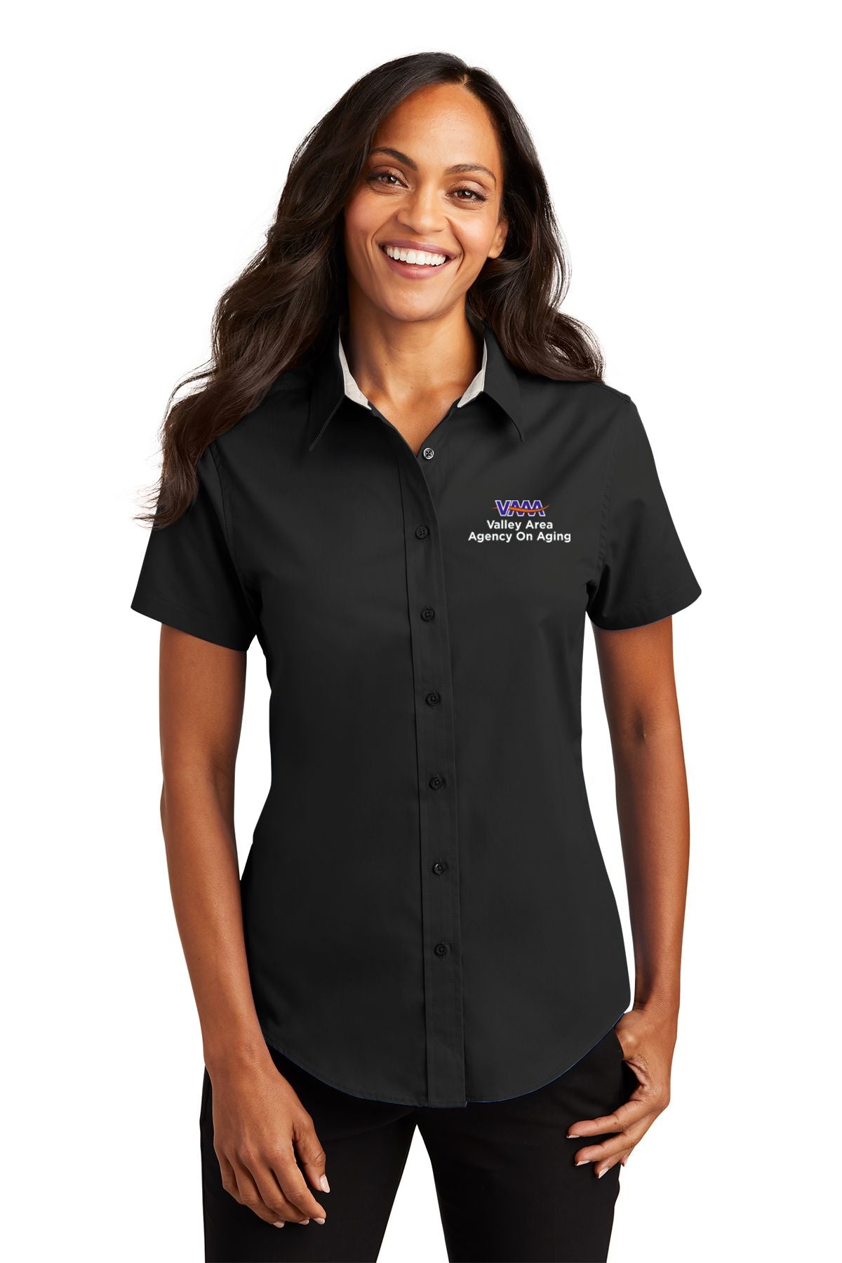 Valley Area Agency On Aging Ladies Short Sleeve Easy Care Shirt