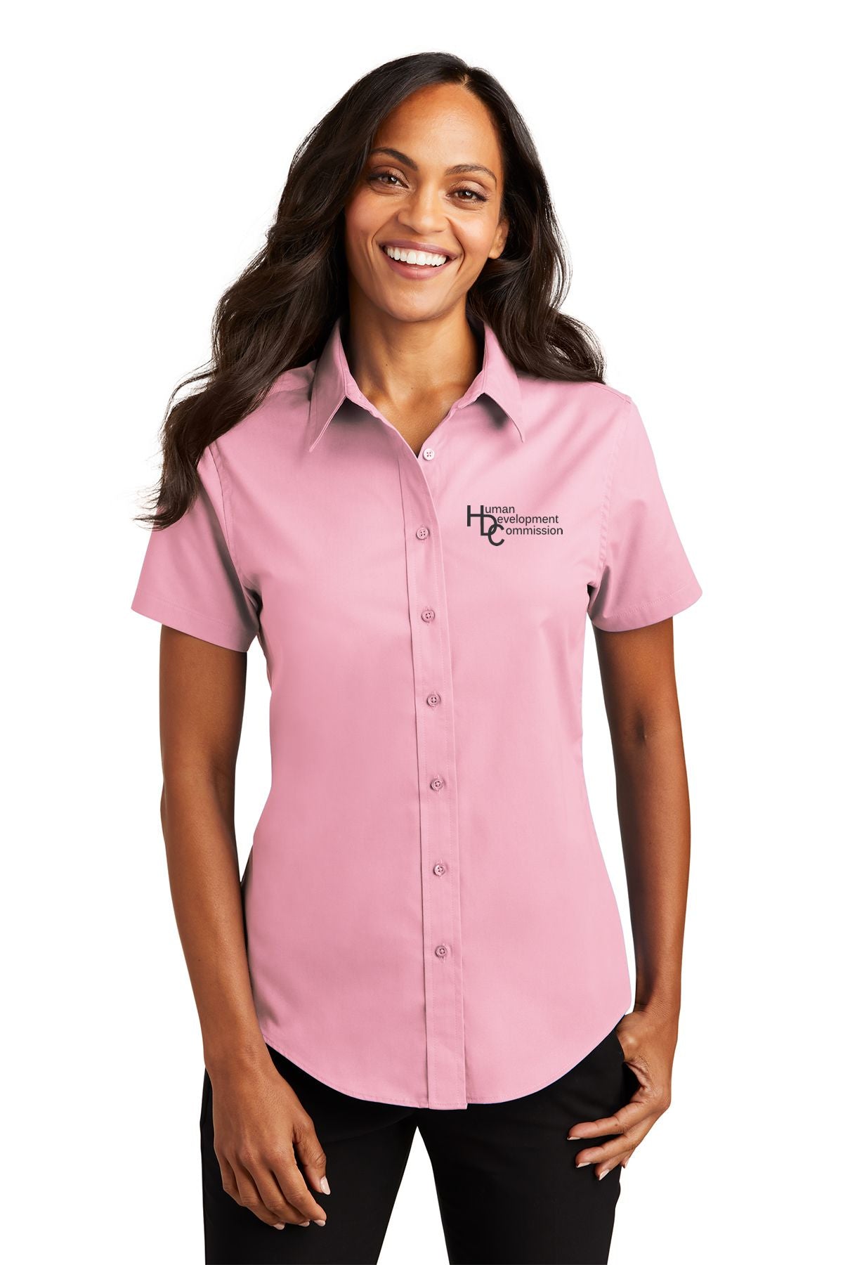 Human Development Commission Ladies Short Sleeve Easy Care Shirt