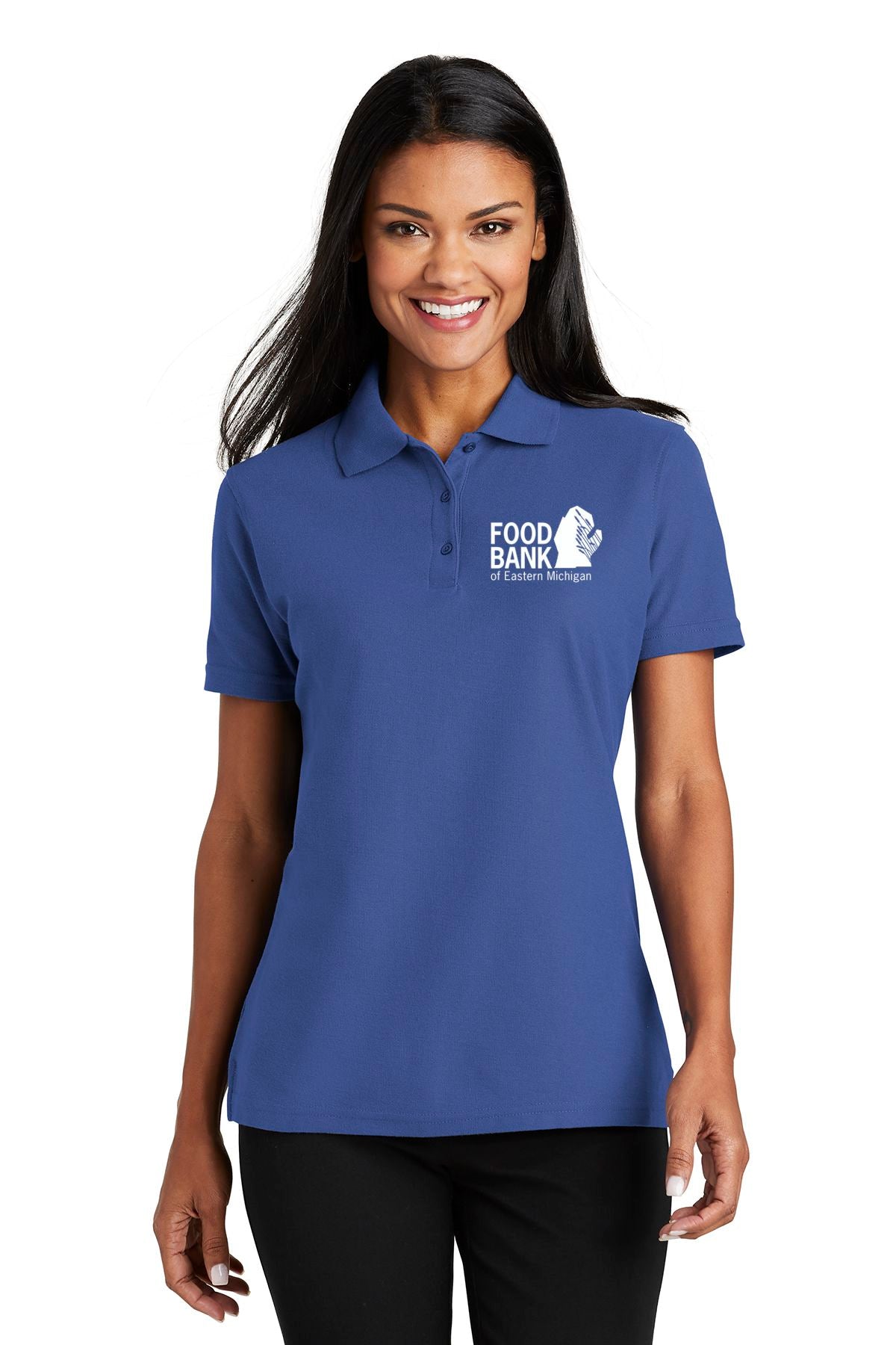 Food Bank of Eastern Michigan Ladies Stain-Release Polo
