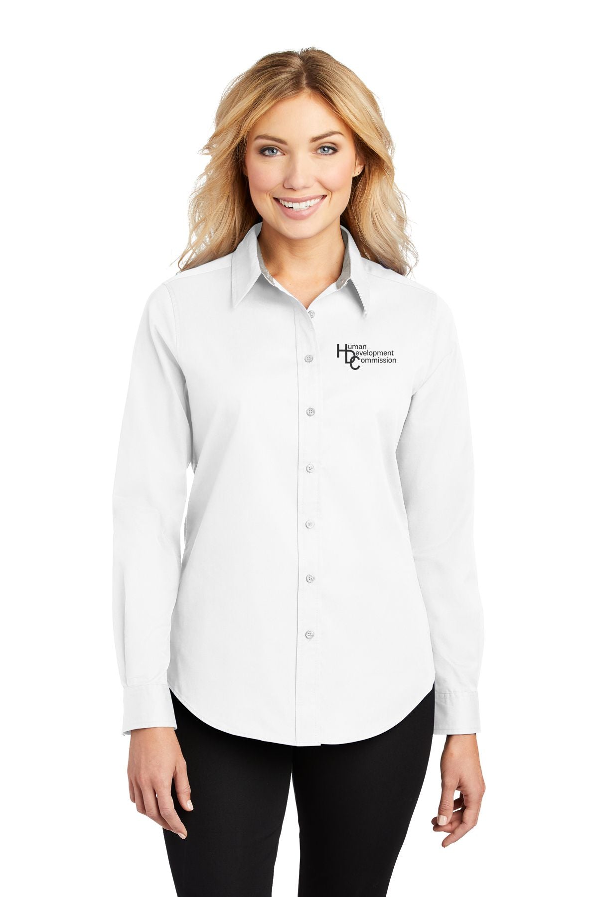 Human Development Commission Ladies Long Sleeve Easy Care Shirt