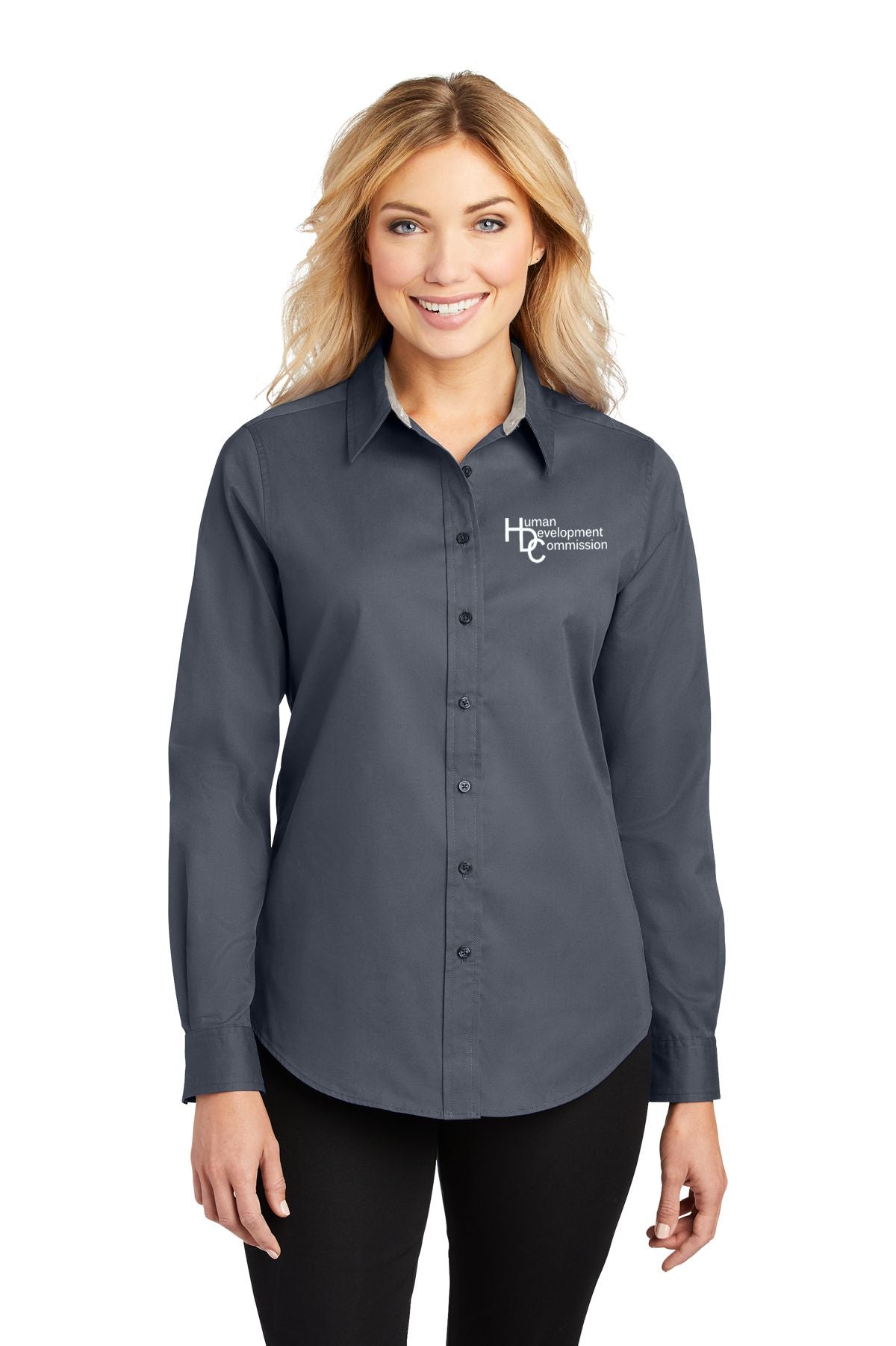 Human Development Commission Ladies Long Sleeve Easy Care Shirt