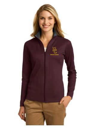 Davison Cardinals Port Authority® Ladies Vertical Texture Full-Zip Jacket