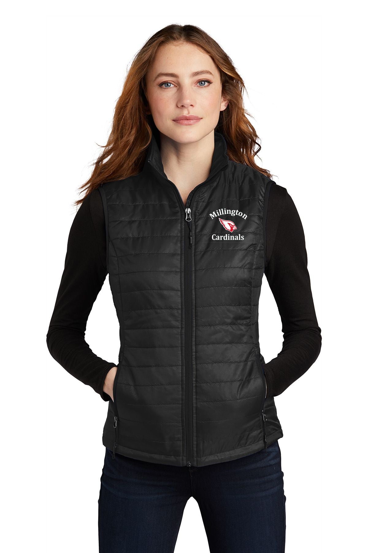 Millington Cardinals Ladies Packable Puffy Vest