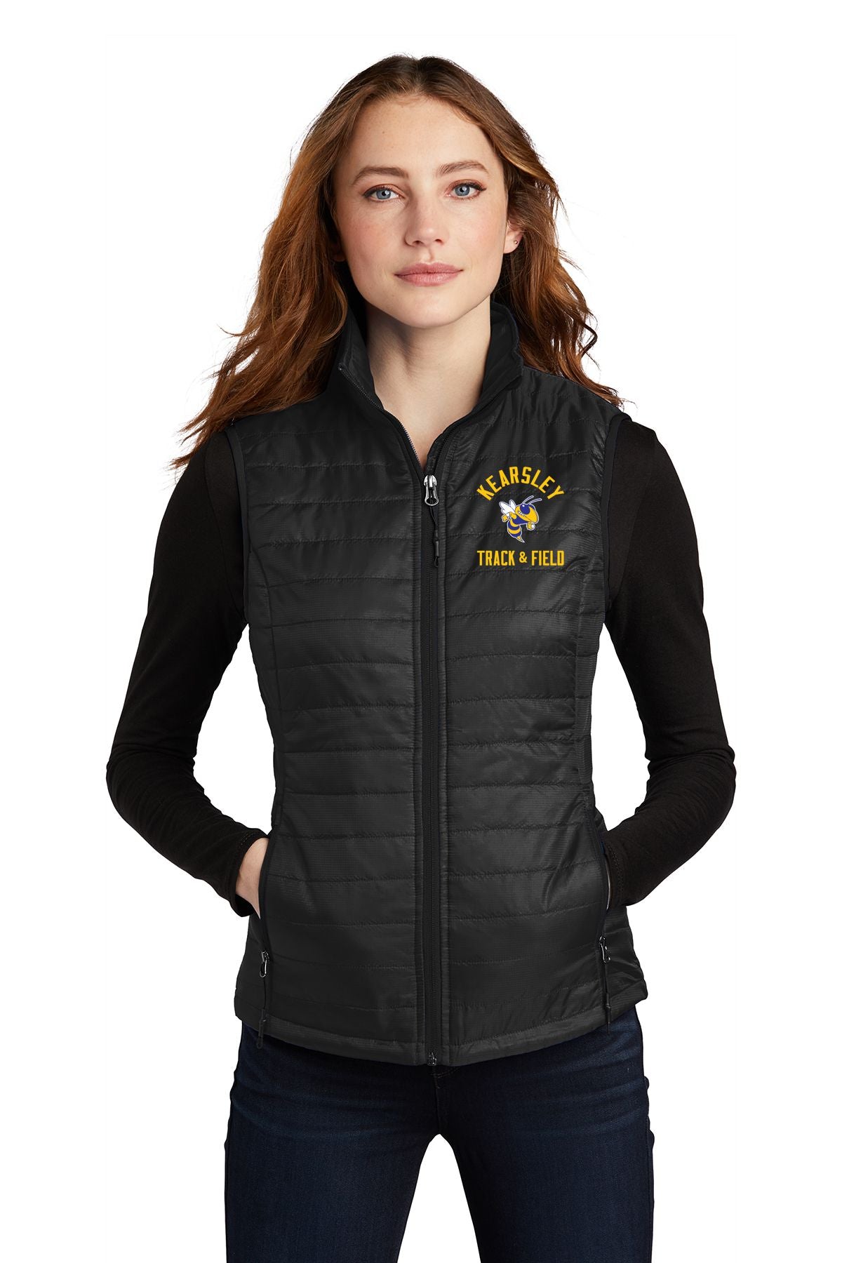 Kearsley Track & Field Ladies Packable Puffy Vest