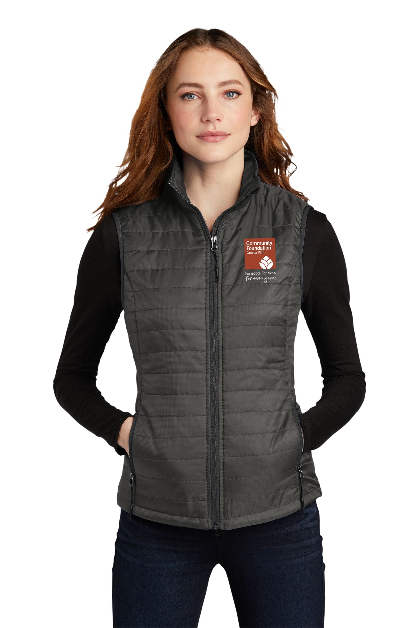 Community Foundation of Greater Flint Ladies Packable Puffy Vest