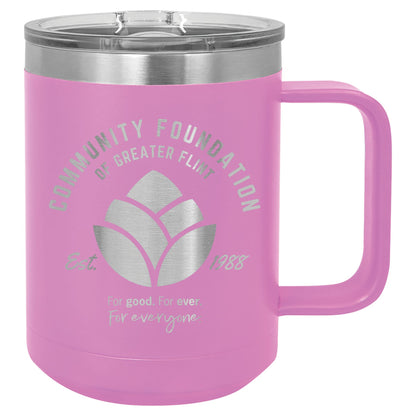 Community Foundation of Greater Flint Vacuum Insulated Mug with Slider Lid