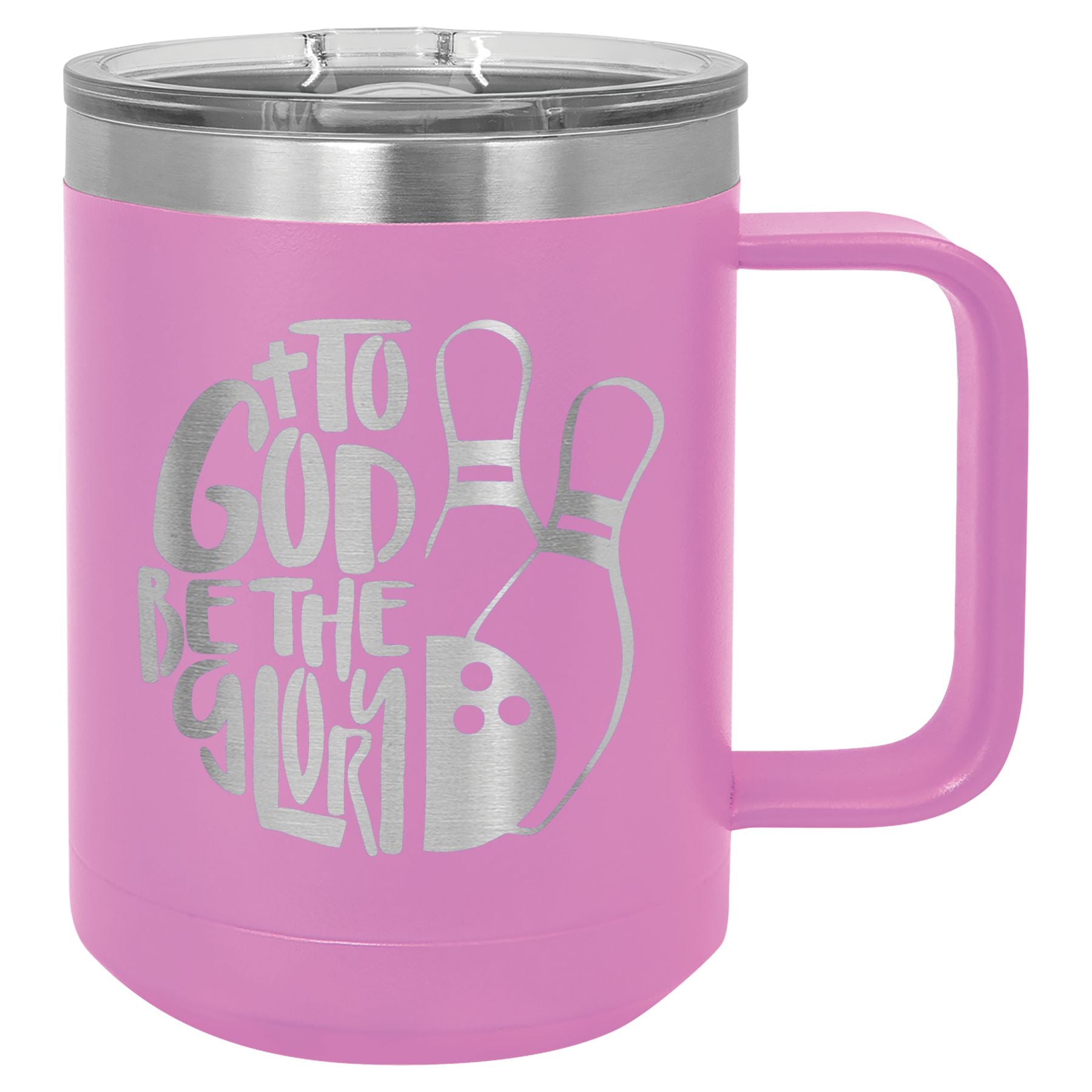 To Got Be The Glory Bowling Vacuum Insulated Mug with Slider Lid