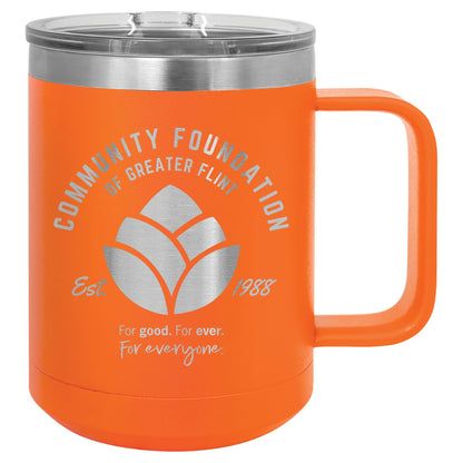 Community Foundation of Greater Flint Vacuum Insulated Mug with Slider Lid